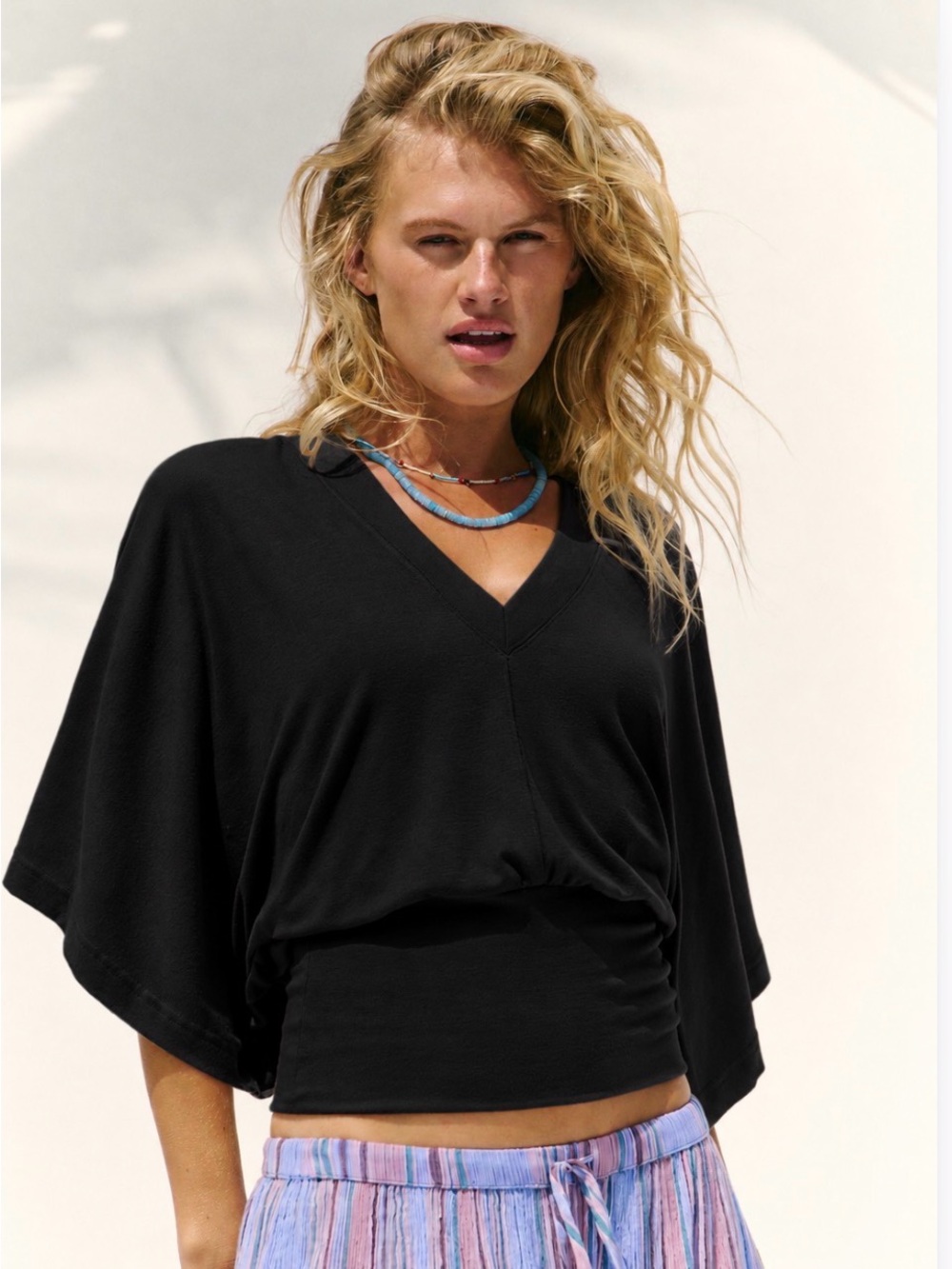 Free People Birdie Top - black NWT